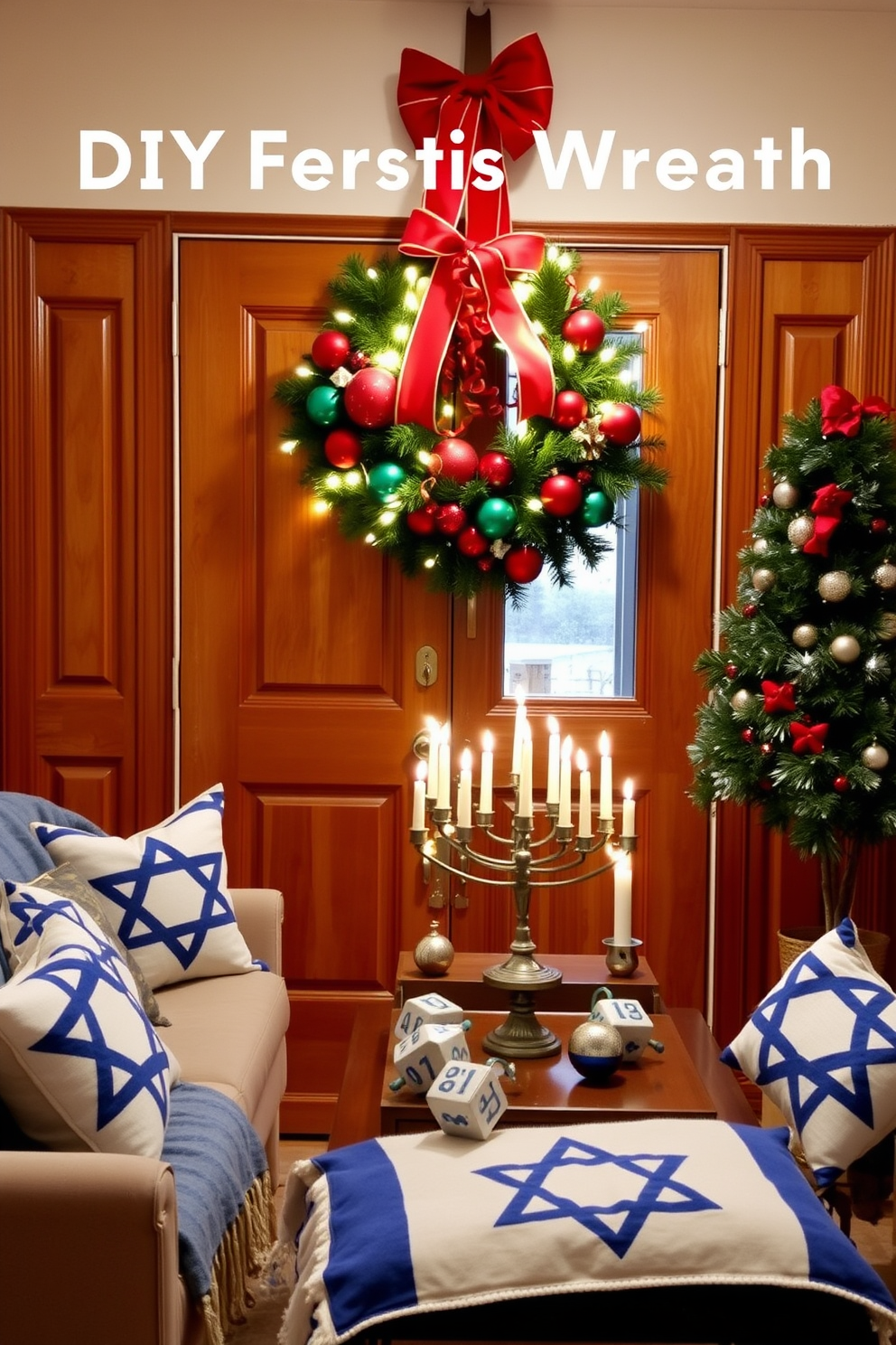 Small Living Room Hanukkah Decorating Ideas 27