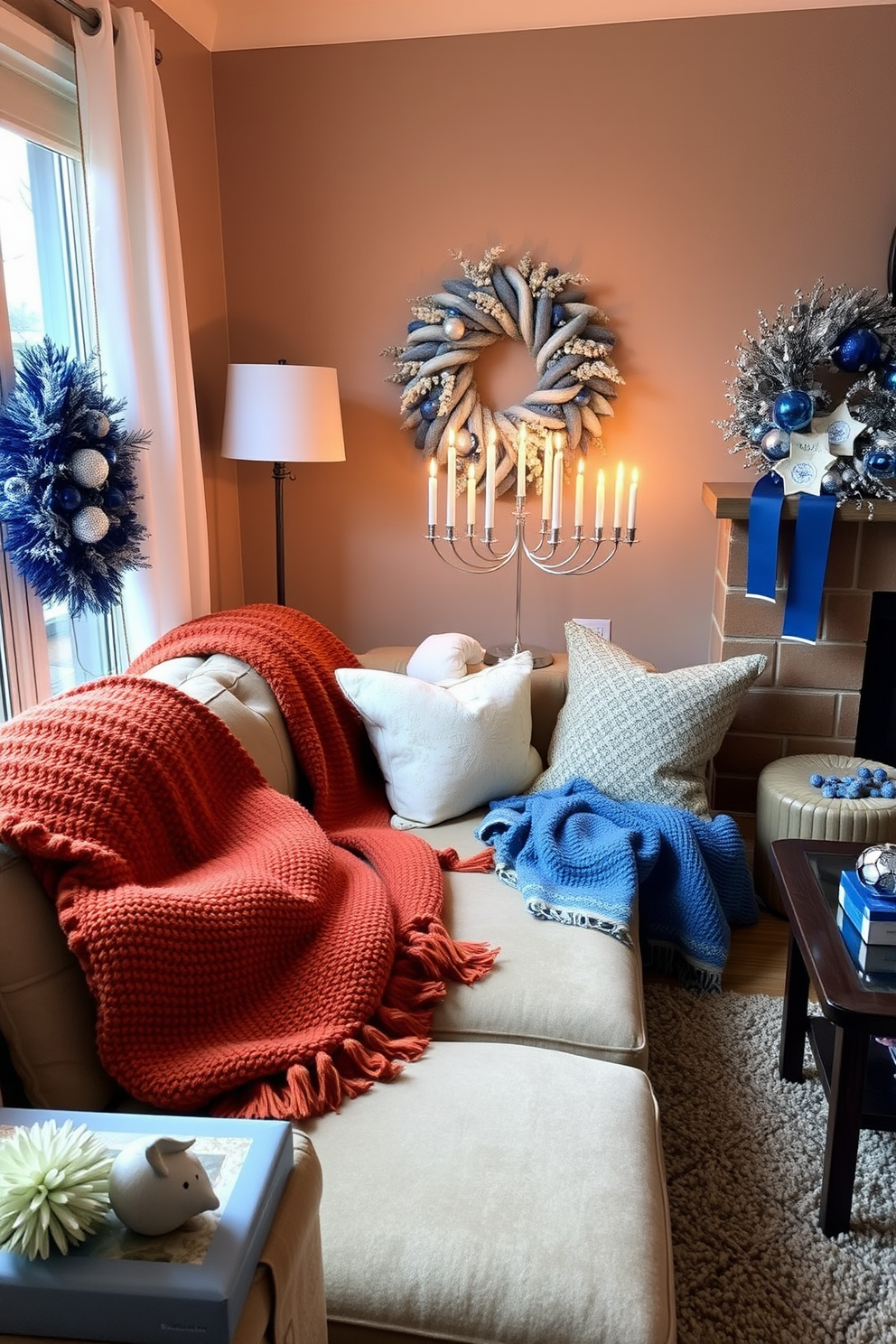 Small Living Room Hanukkah Decorating Ideas 30