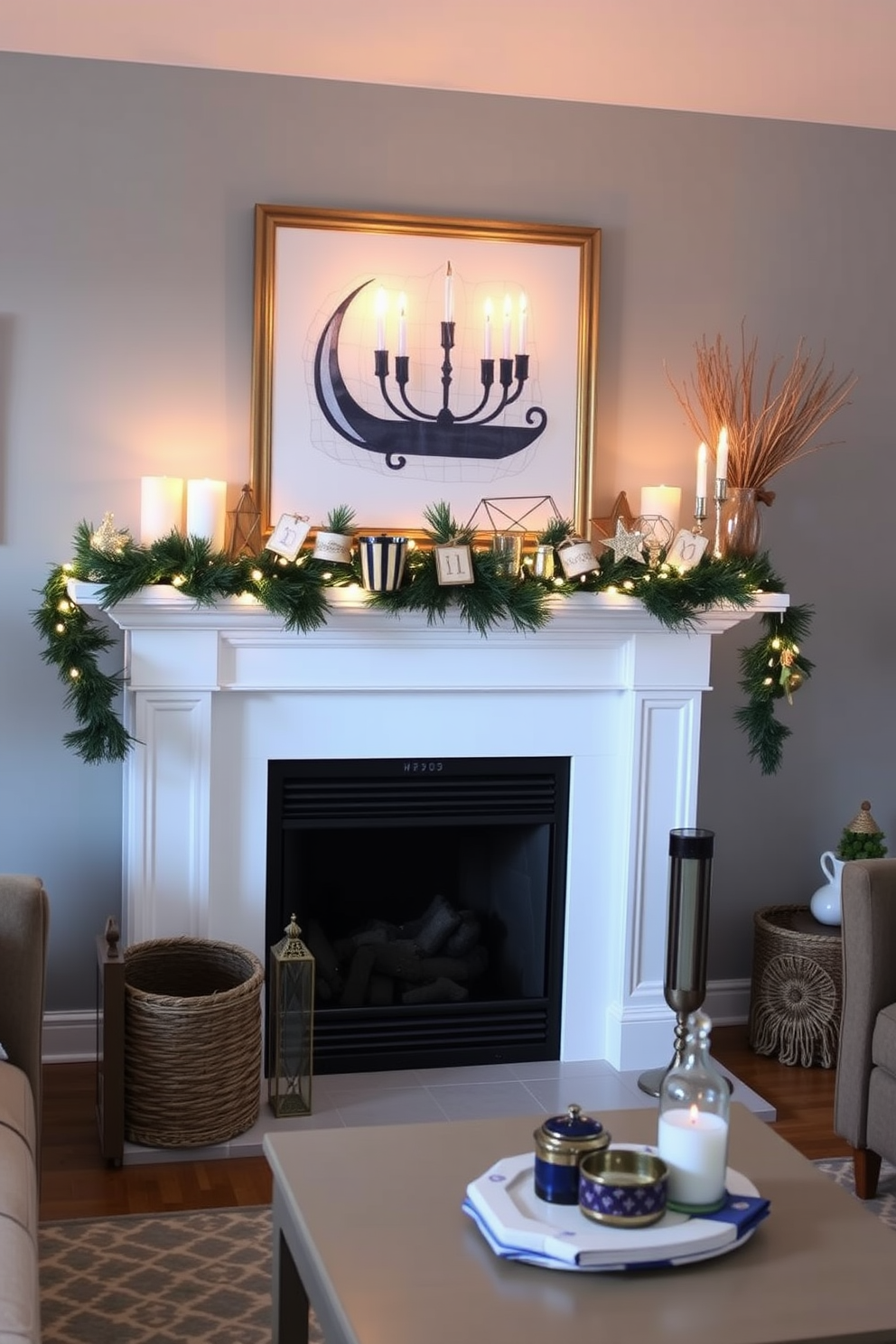 Small Living Room Hanukkah Decorating Ideas 9