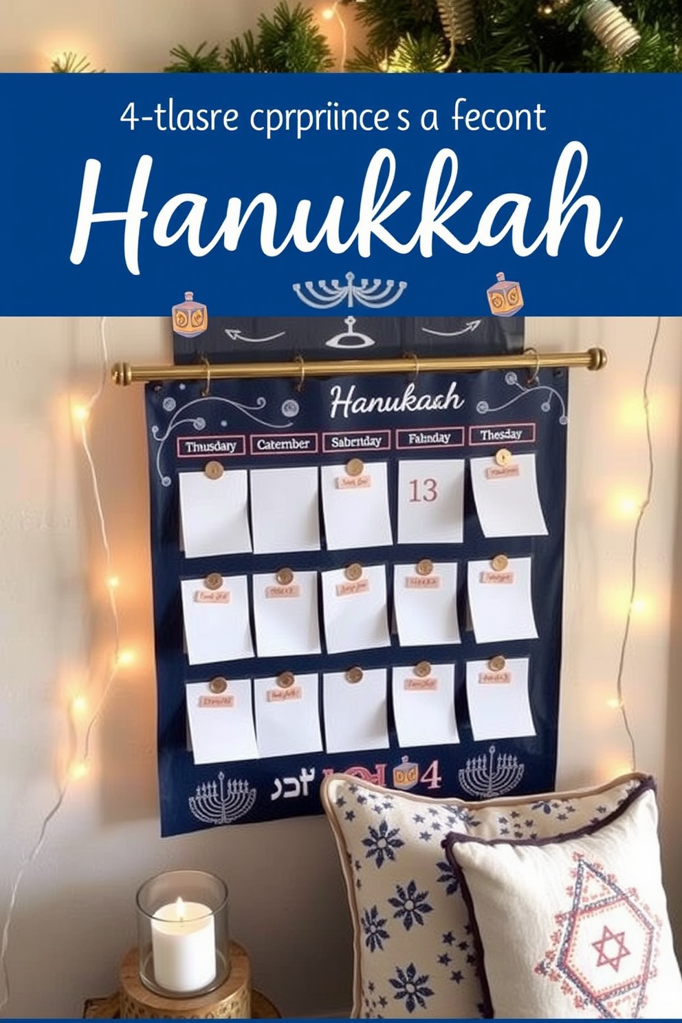 Small Space Hanukkah Decorating Ideas 25