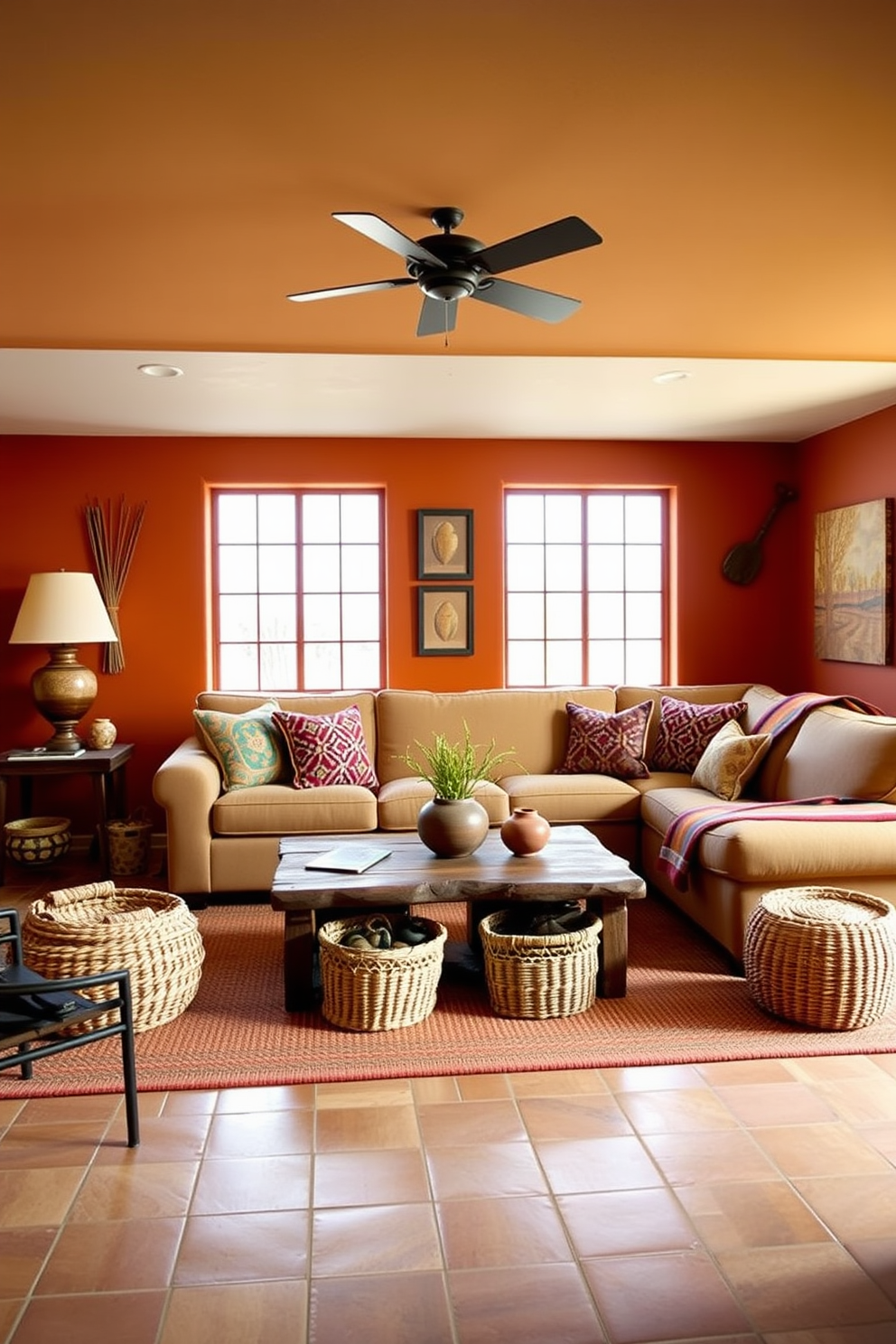 Southwestern Family Room Design Ideas 2