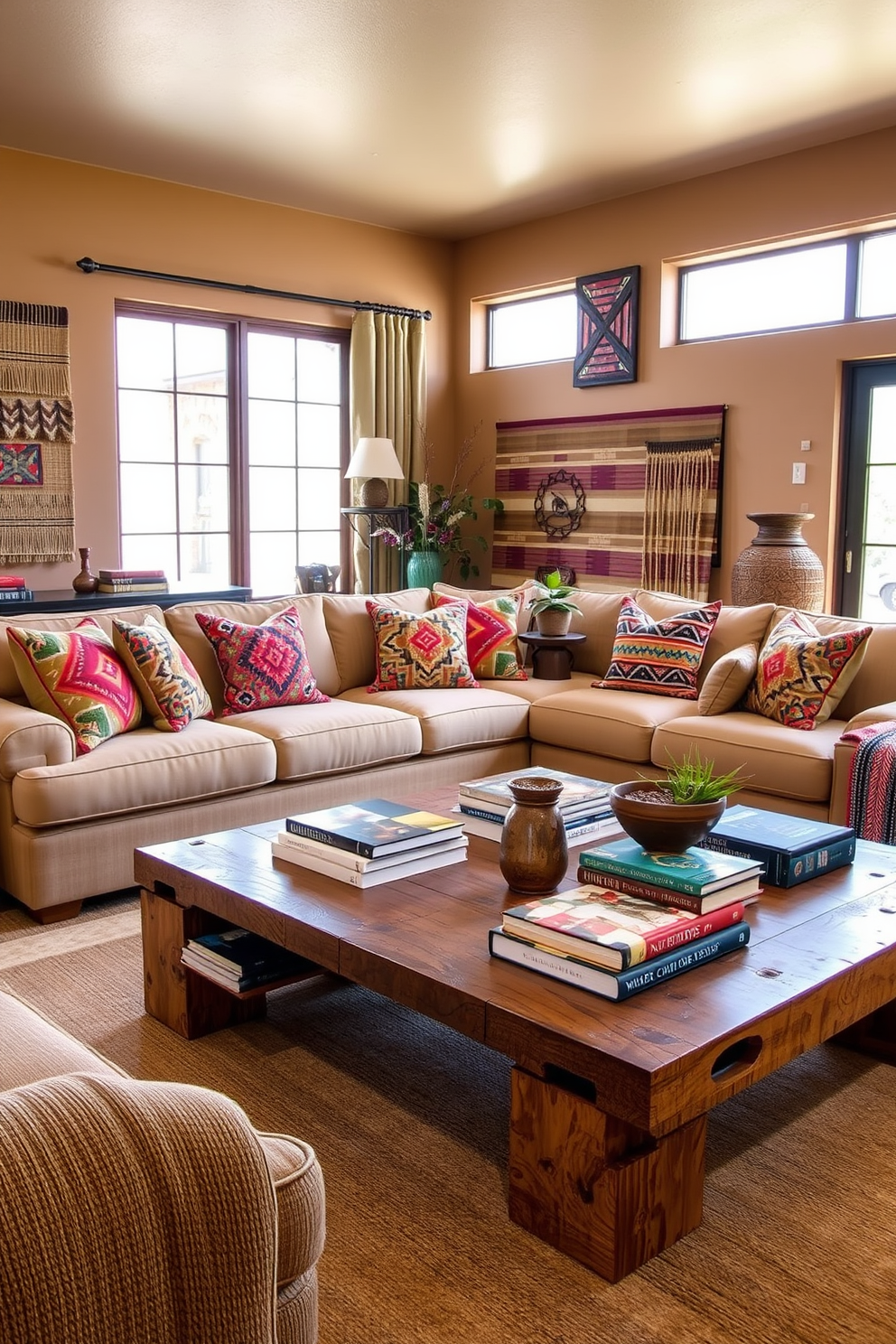 Southwestern Family Room Design Ideas 28