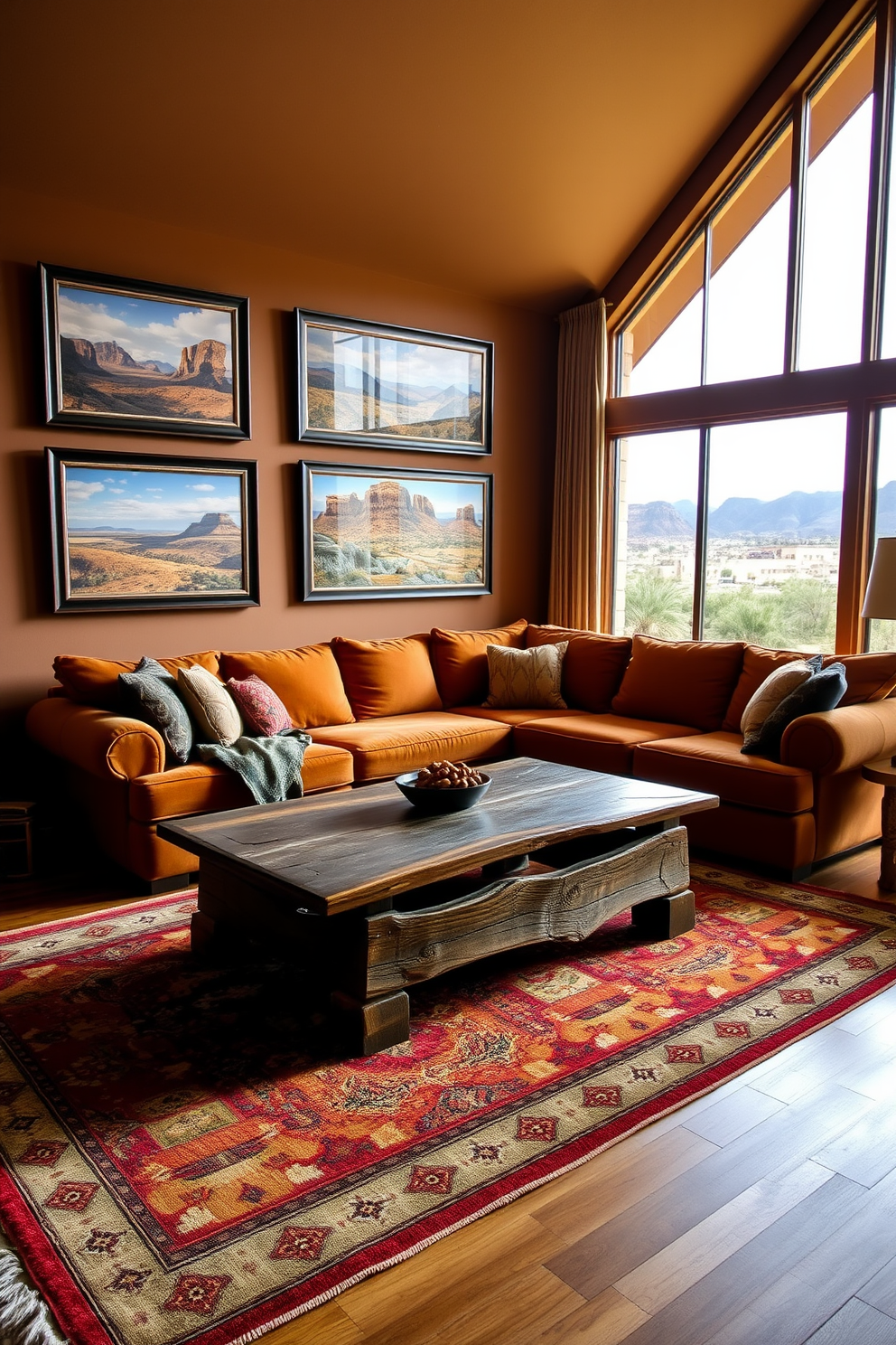 Southwestern Family Room Design Ideas 30