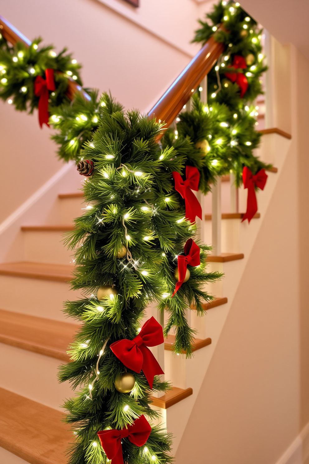 Staircase Christmas Decorating Ideas 1