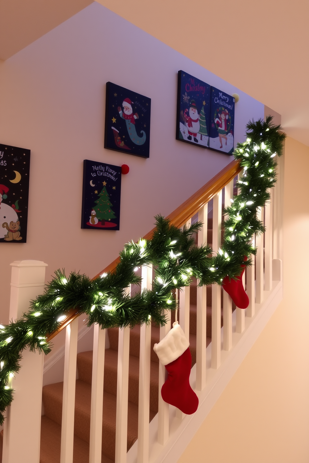 Staircase Christmas Decorating Ideas 10