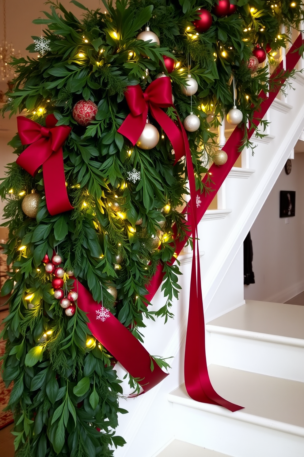 Staircase Christmas Decorating Ideas 12