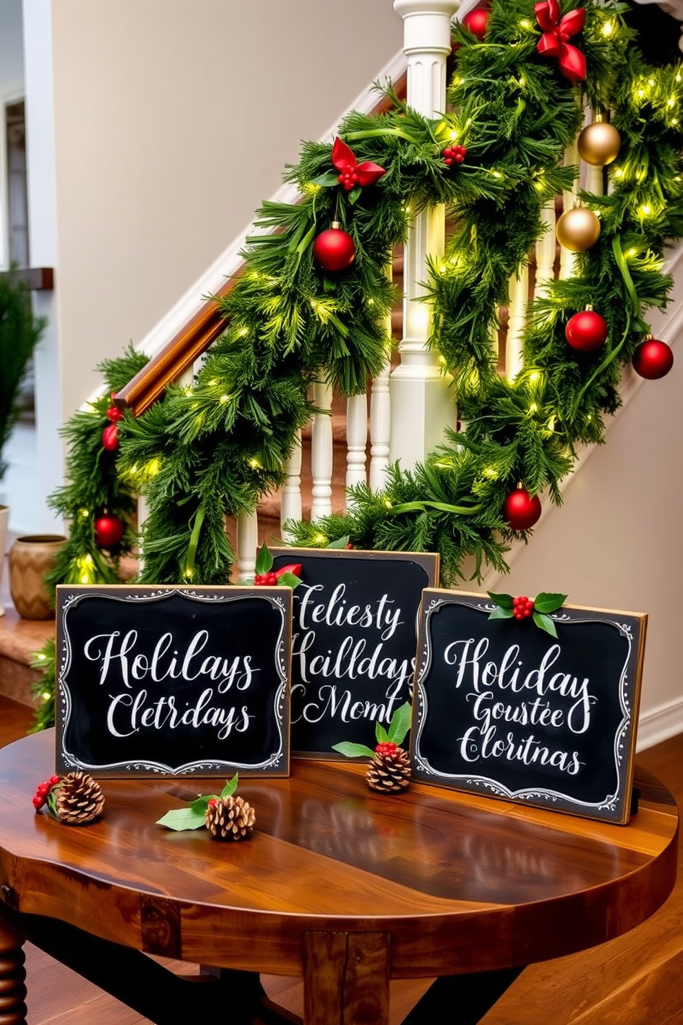 Staircase Christmas Decorating Ideas 14