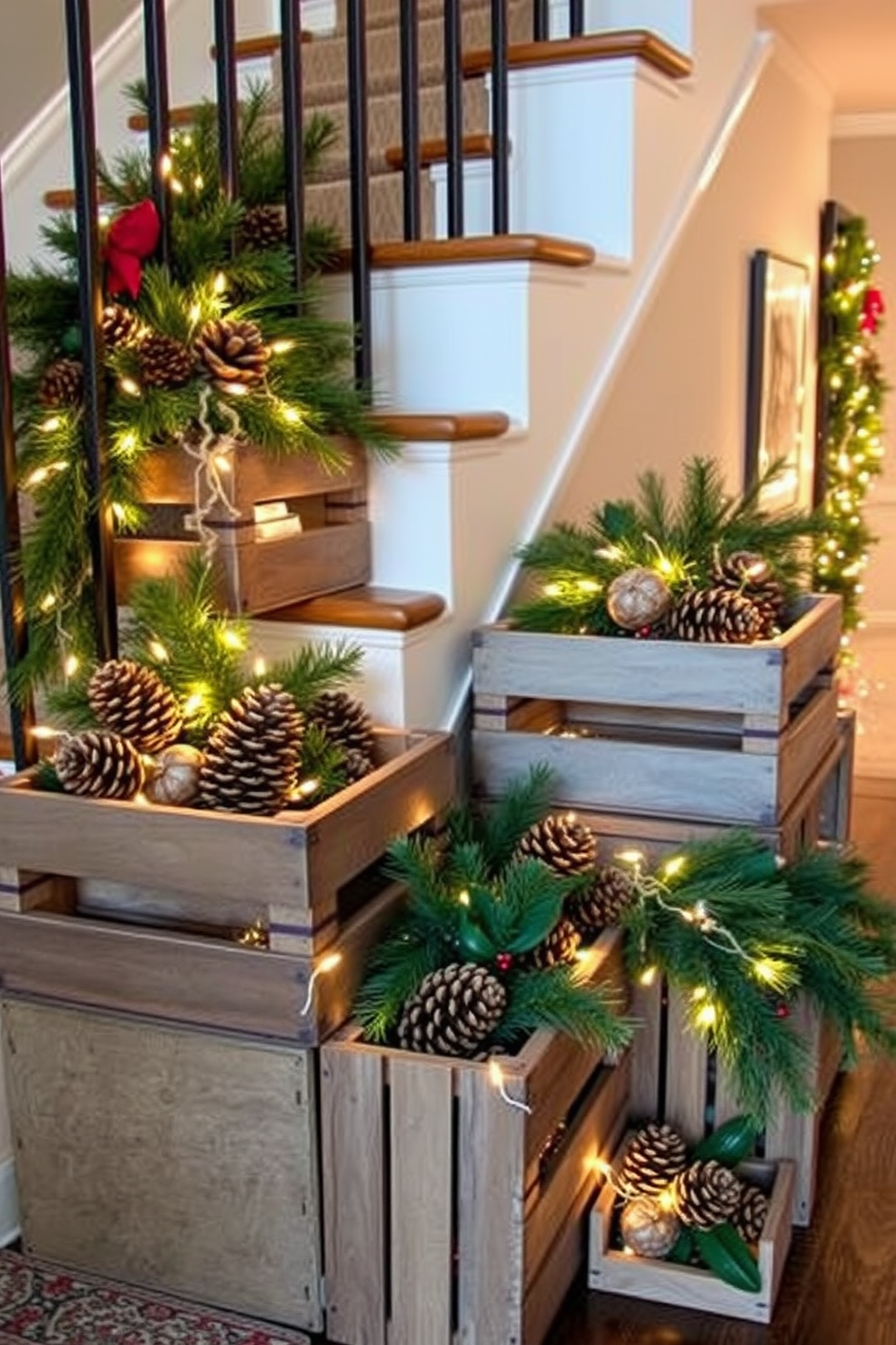 Staircase Christmas Decorating Ideas 15