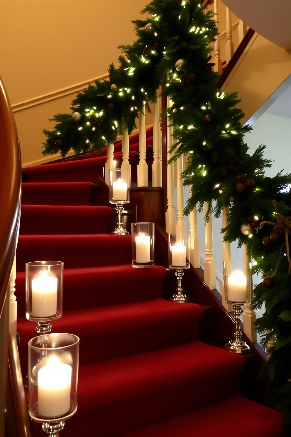 Staircase Christmas Decorating Ideas 16