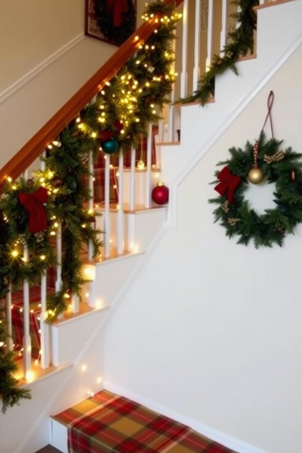 Staircase Christmas Decorating Ideas 17