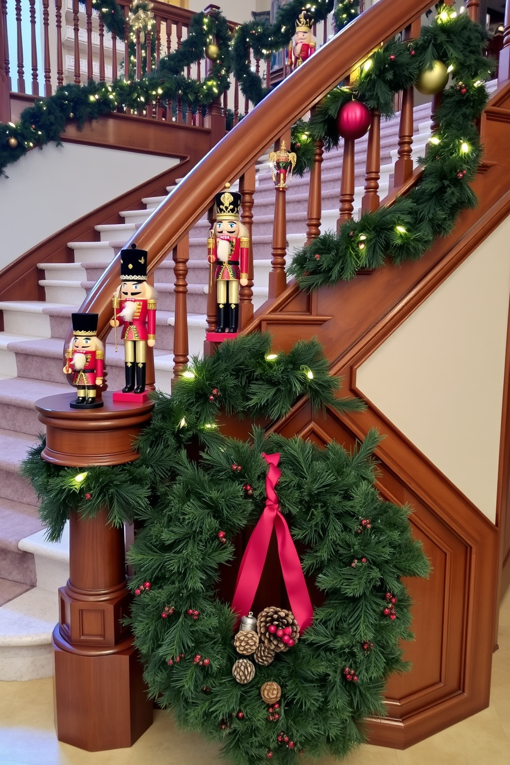 Staircase Christmas Decorating Ideas 21