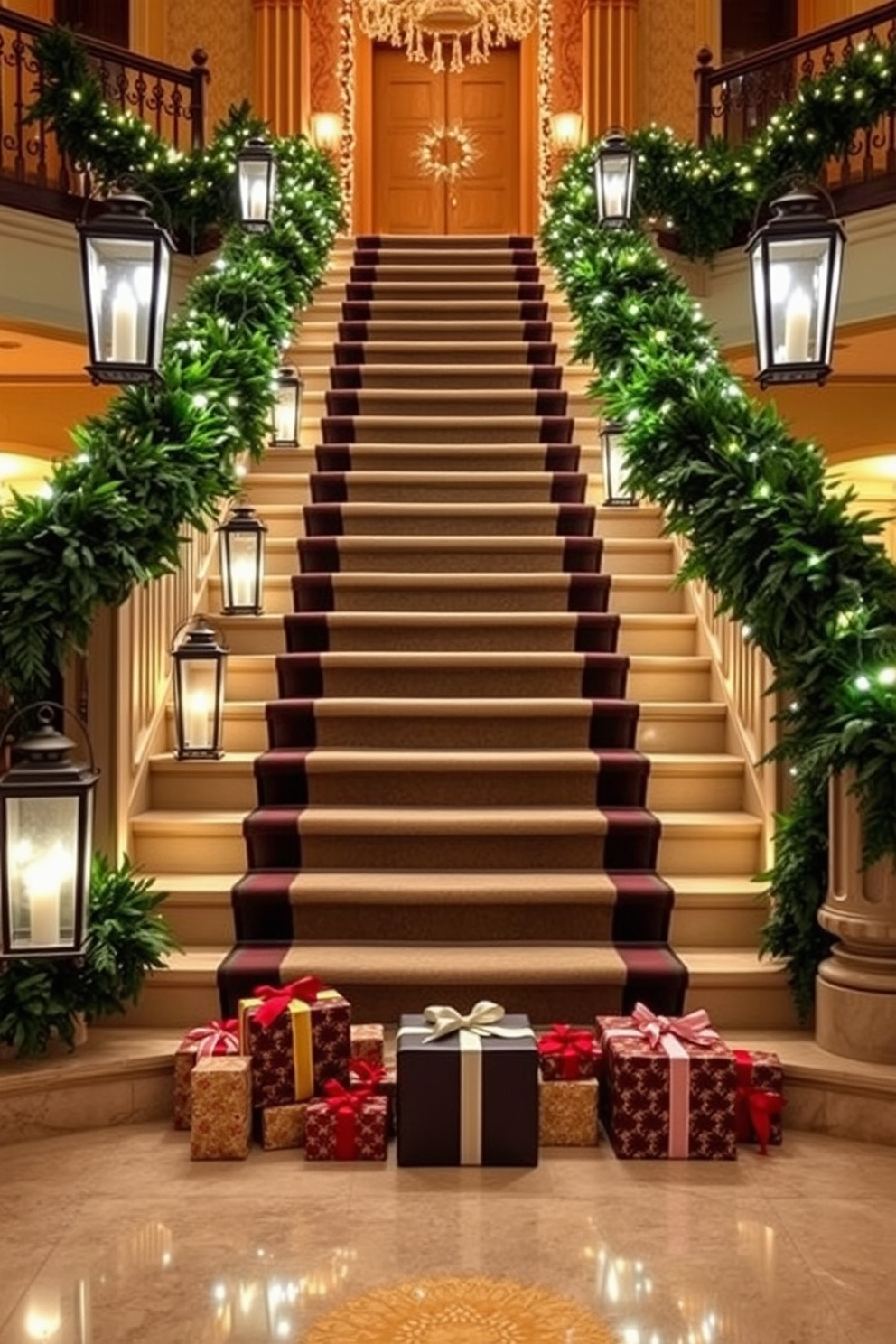 Staircase Christmas Decorating Ideas 24