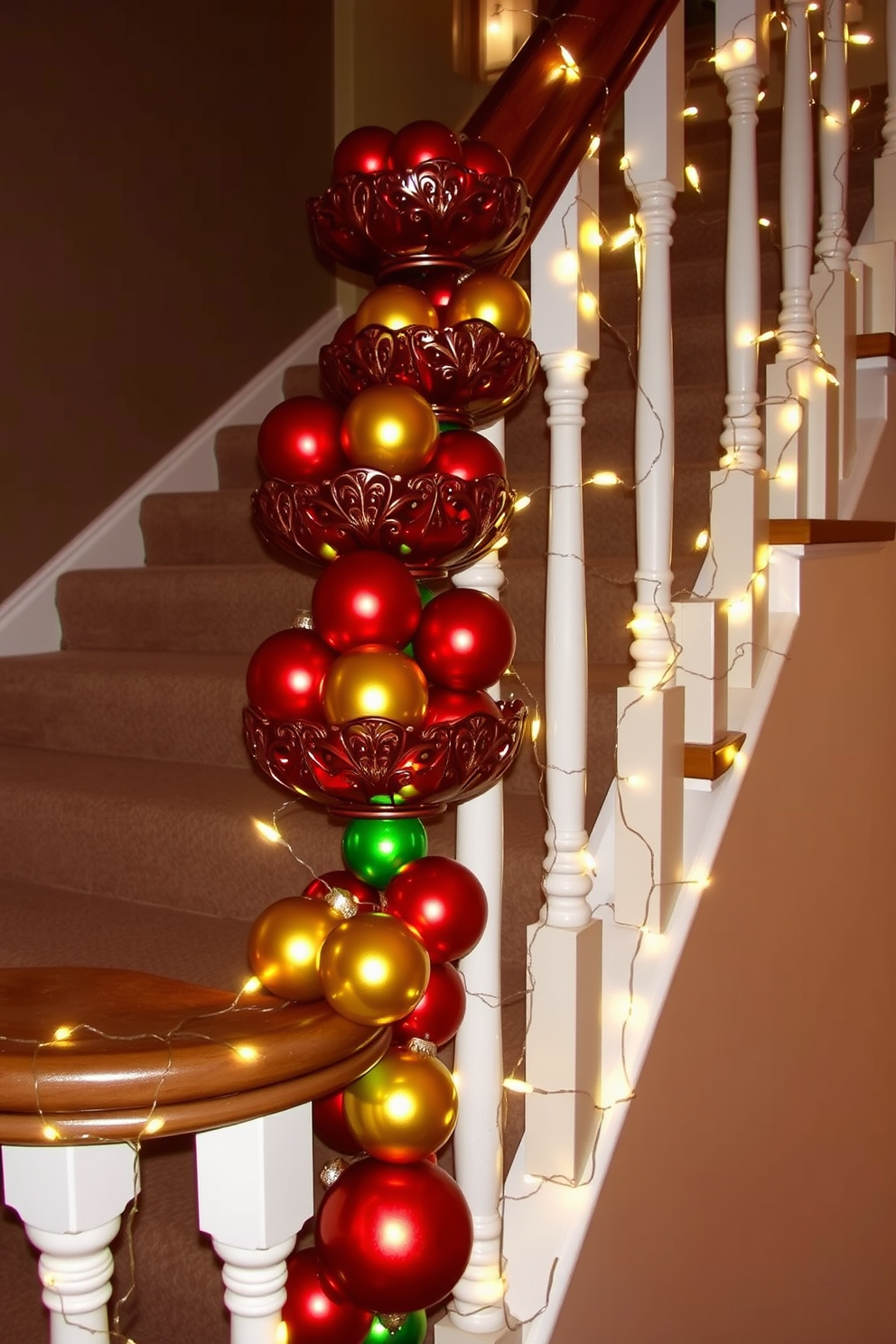 Staircase Christmas Decorating Ideas 26