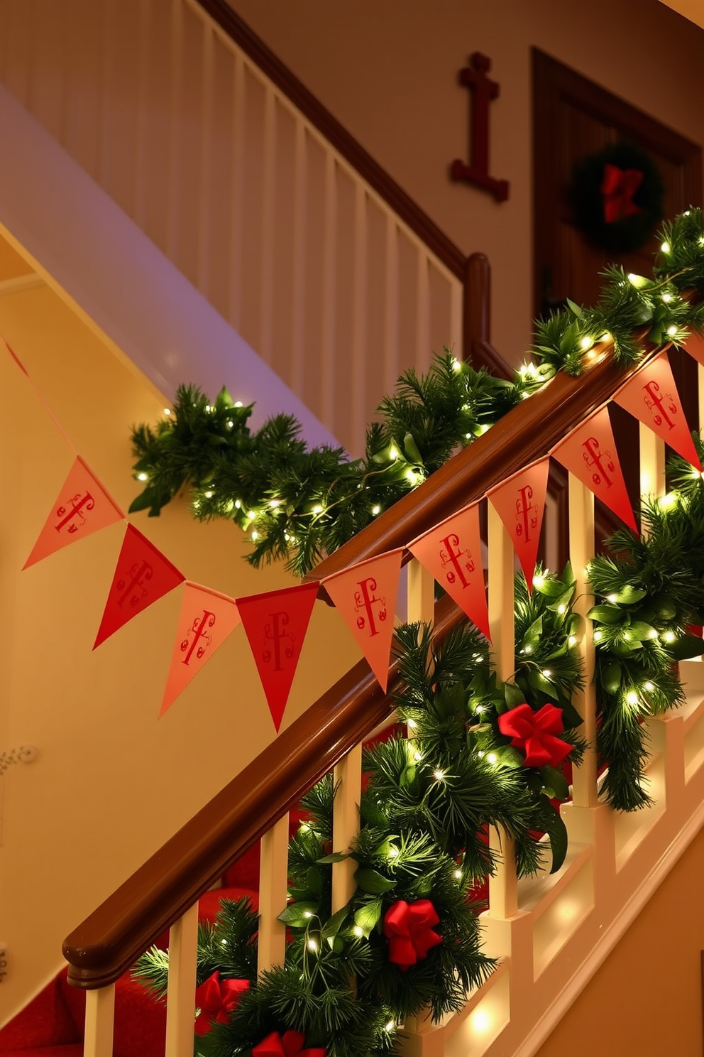 Staircase Christmas Decorating Ideas 30