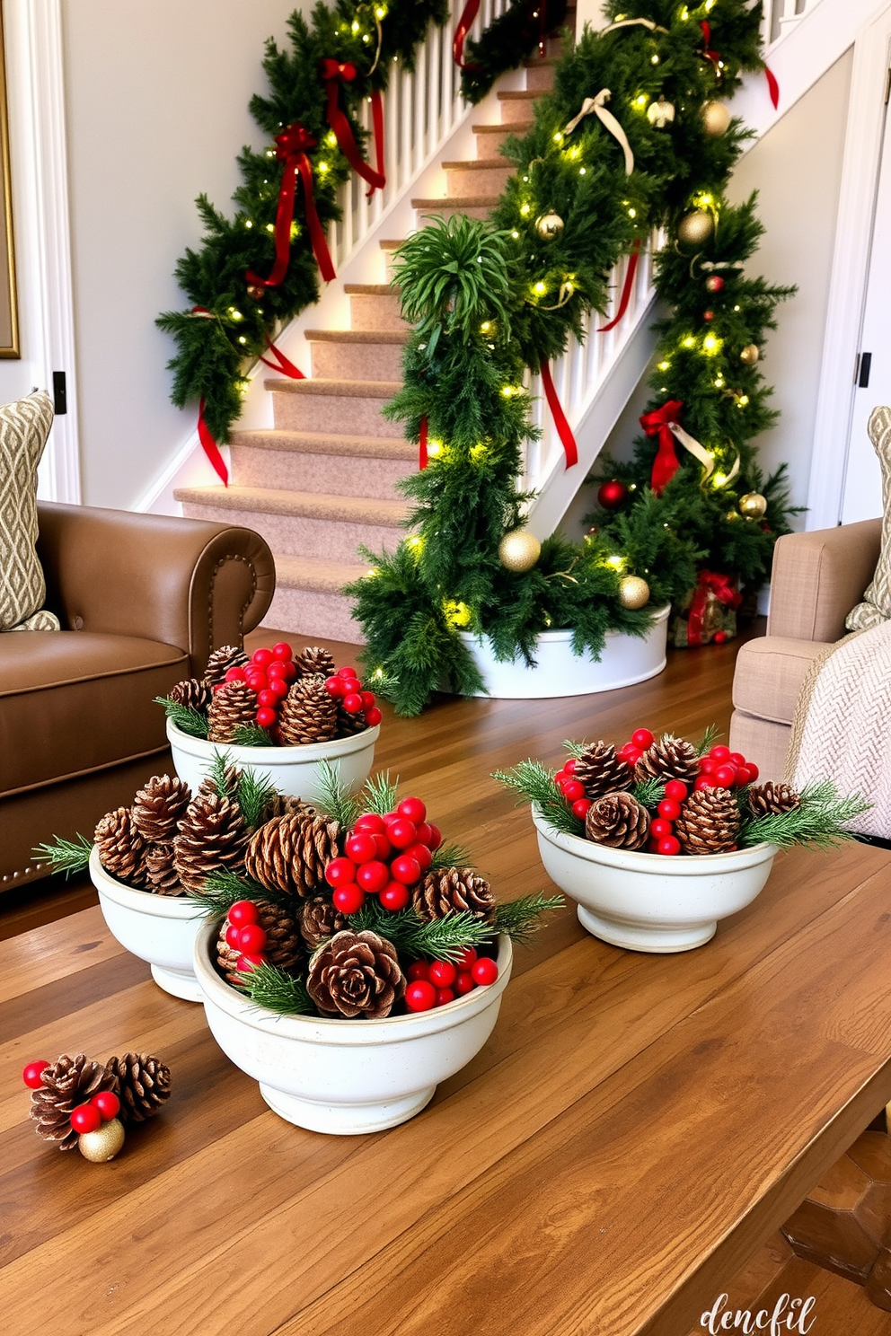 Staircase Christmas Decorating Ideas 4