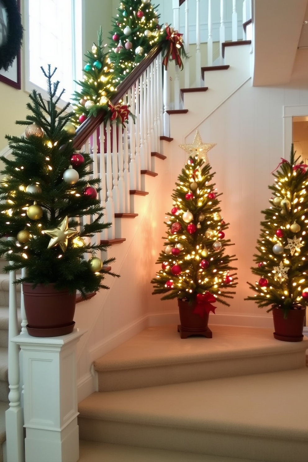 Staircase Christmas Decorating Ideas 7