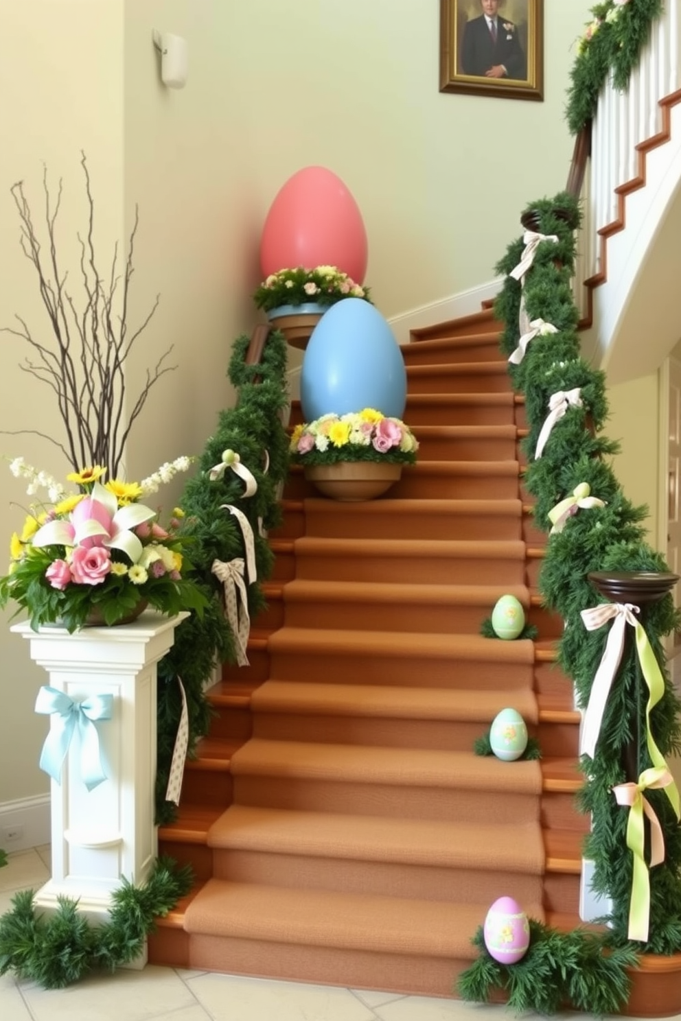 Staircase Easter Decorating Ideas 20