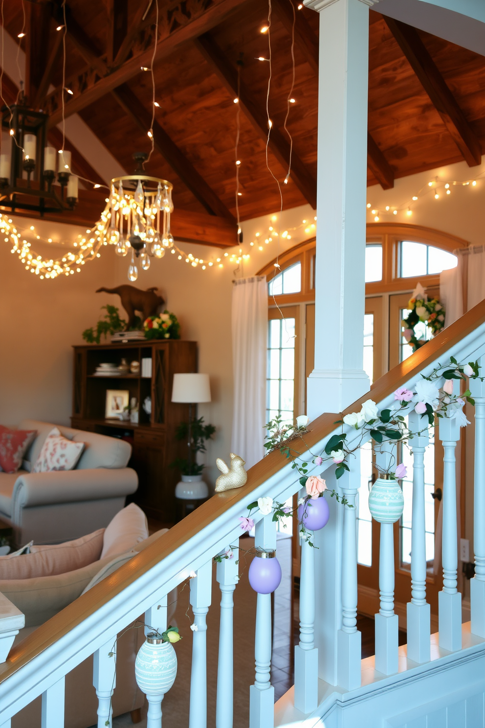 Staircase Easter Decorating Ideas 25