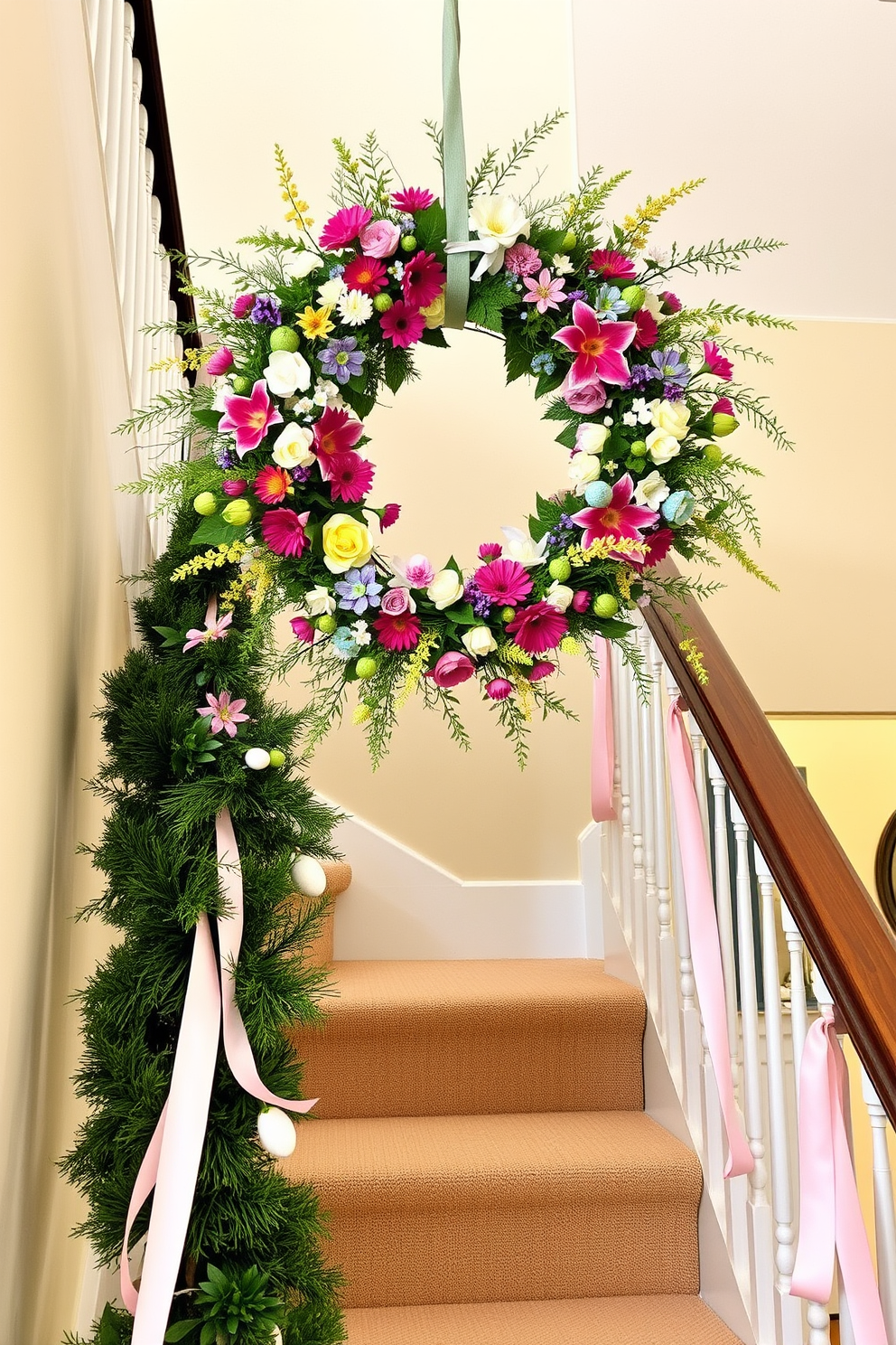 Staircase Easter Decorating Ideas 5