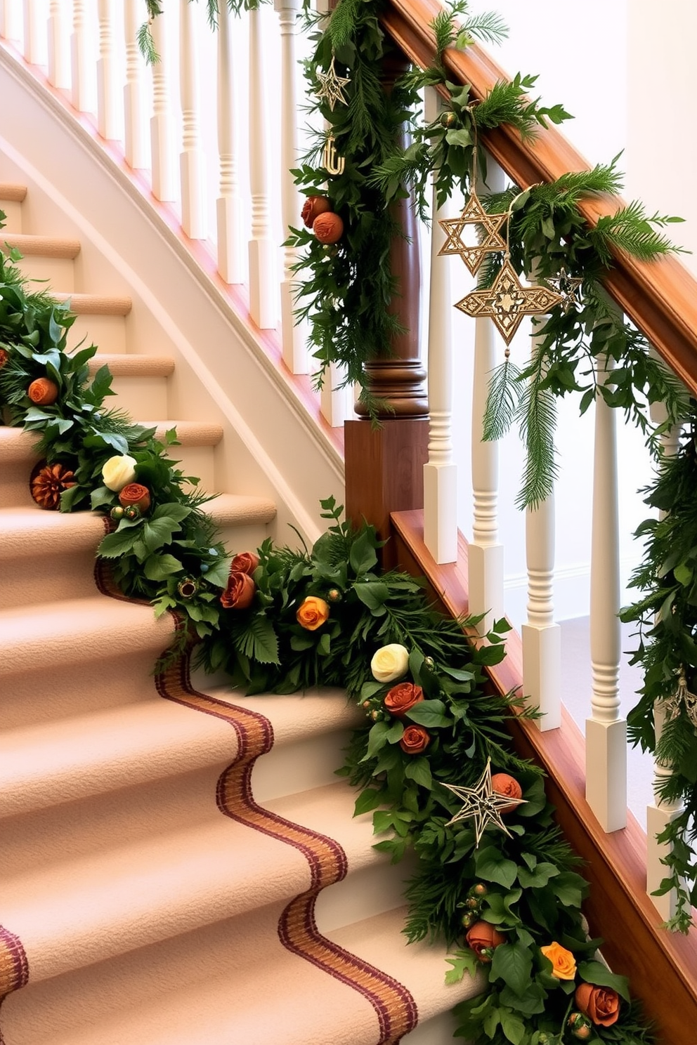 Staircase Hanukkah Decorating Ideas 10