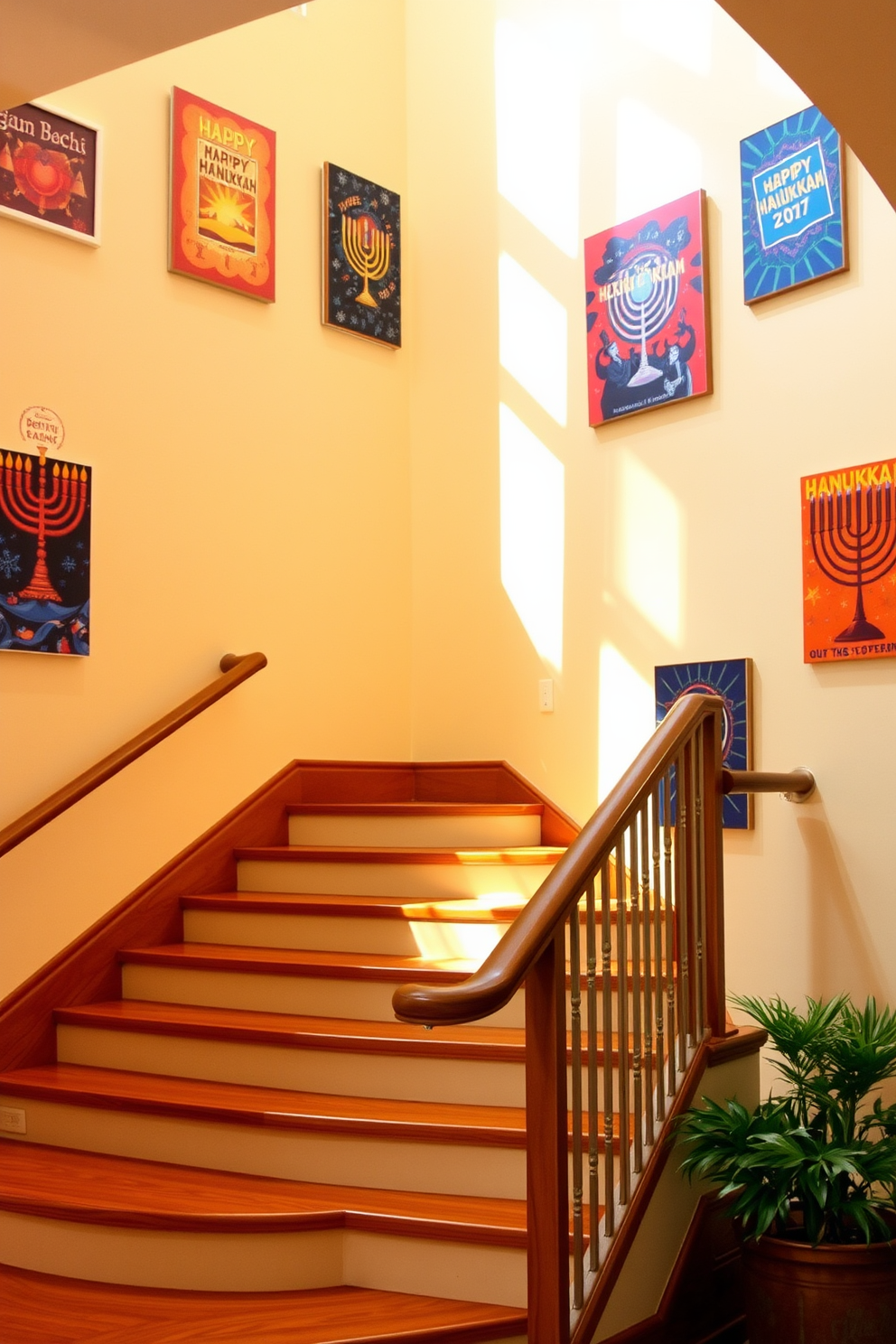 Staircase Hanukkah Decorating Ideas 18