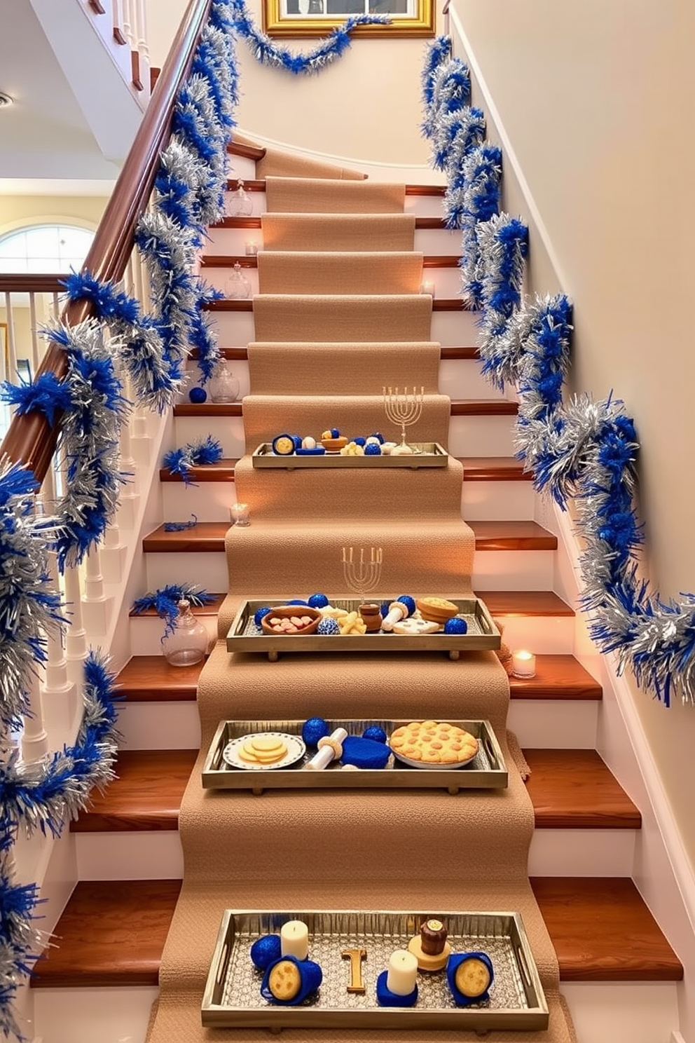 Staircase Hanukkah Decorating Ideas 22