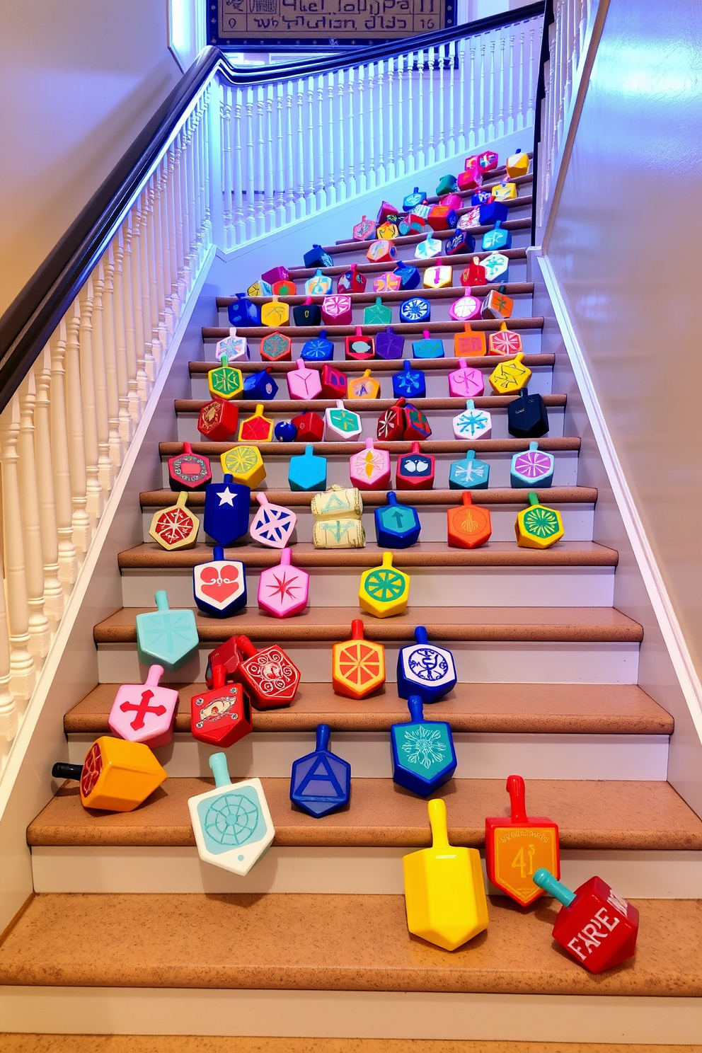 Staircase Hanukkah Decorating Ideas 26