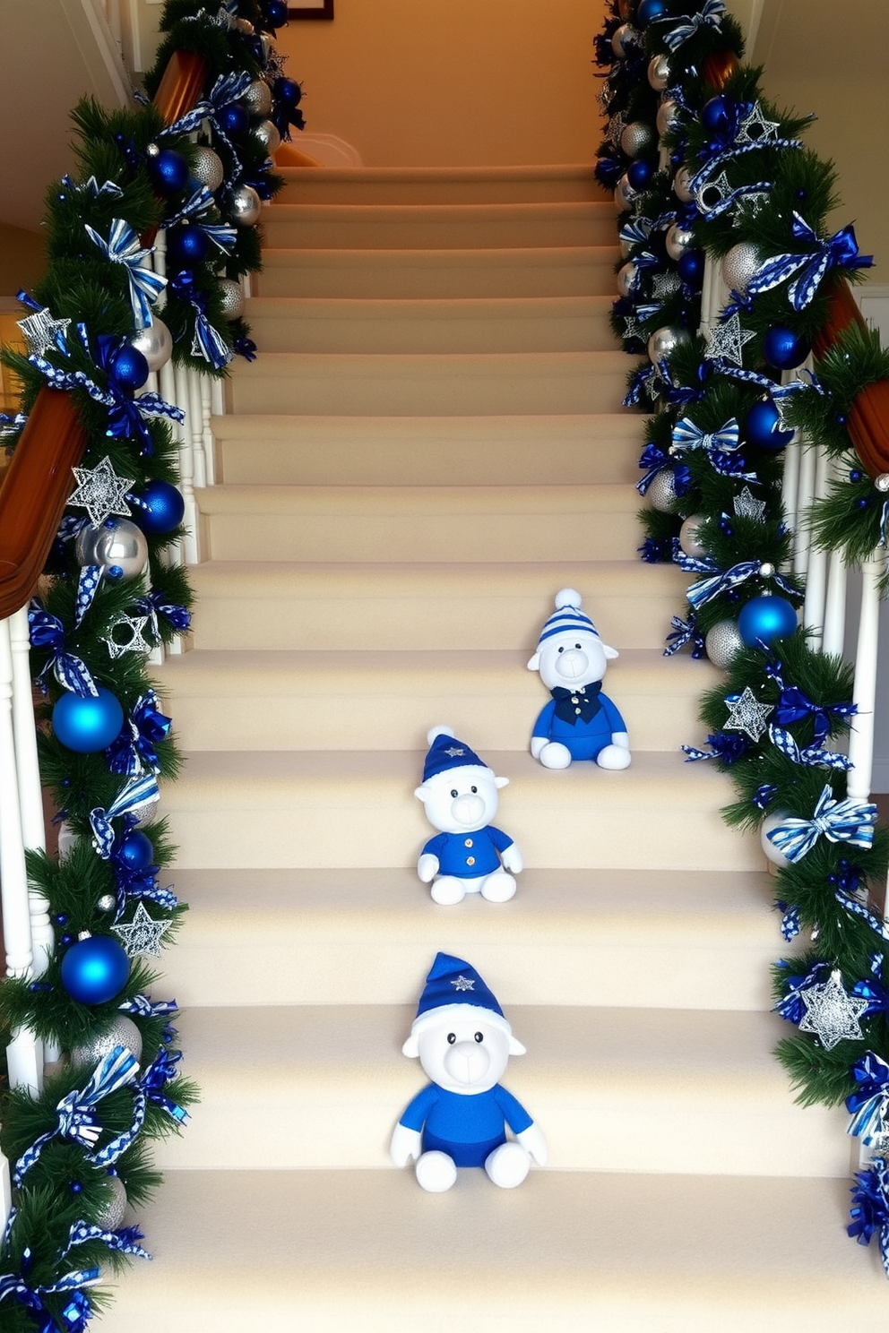 Staircase Hanukkah Decorating Ideas 27