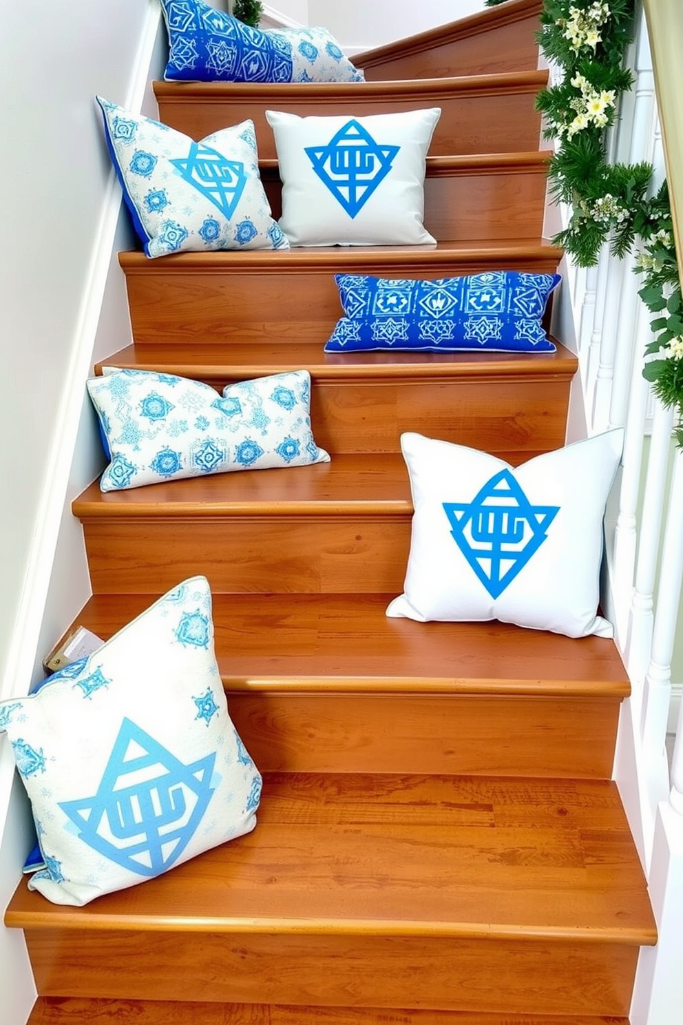 Staircase Hanukkah Decorating Ideas 4