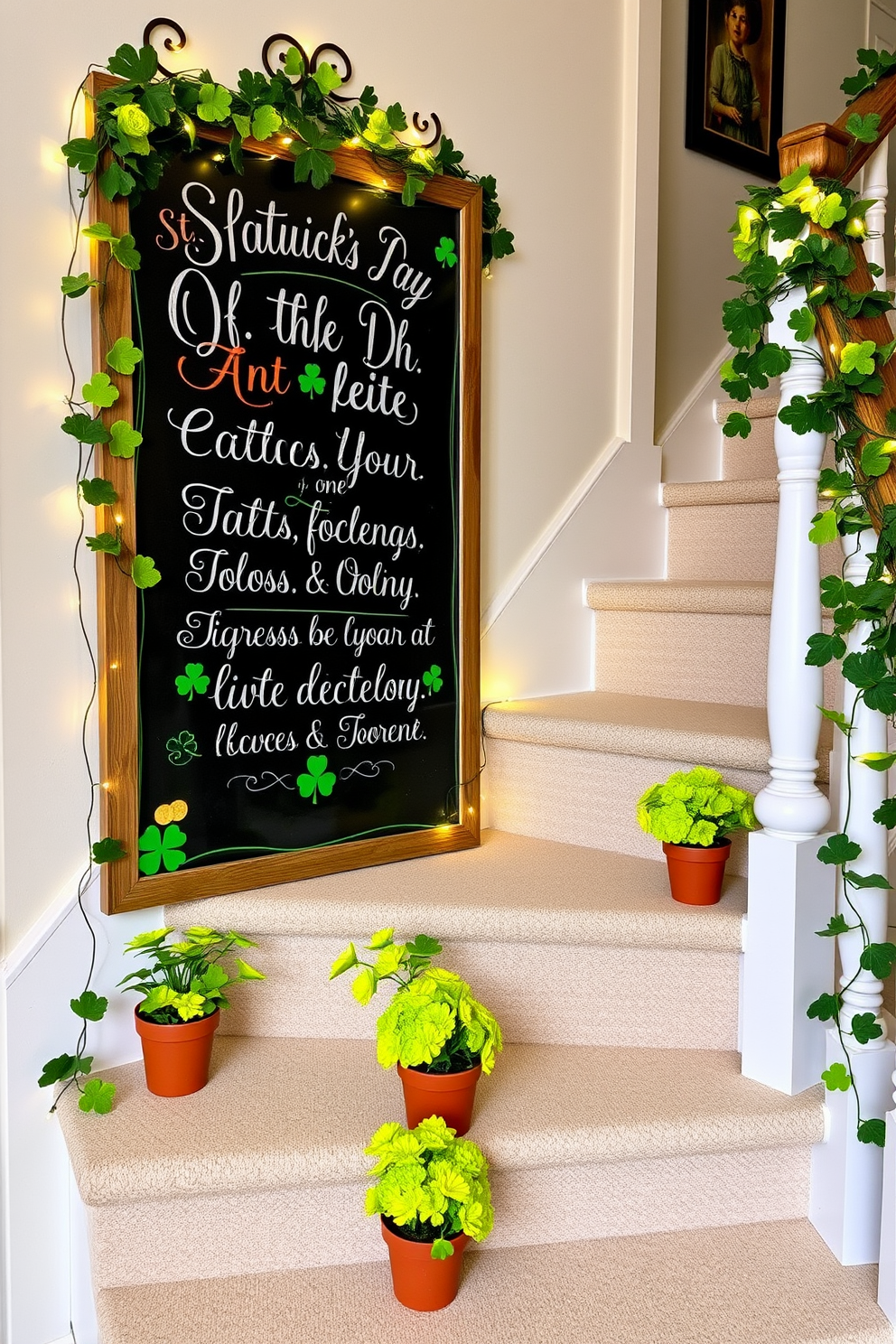 Staircase St Patricks Day Decorating Ideas 19