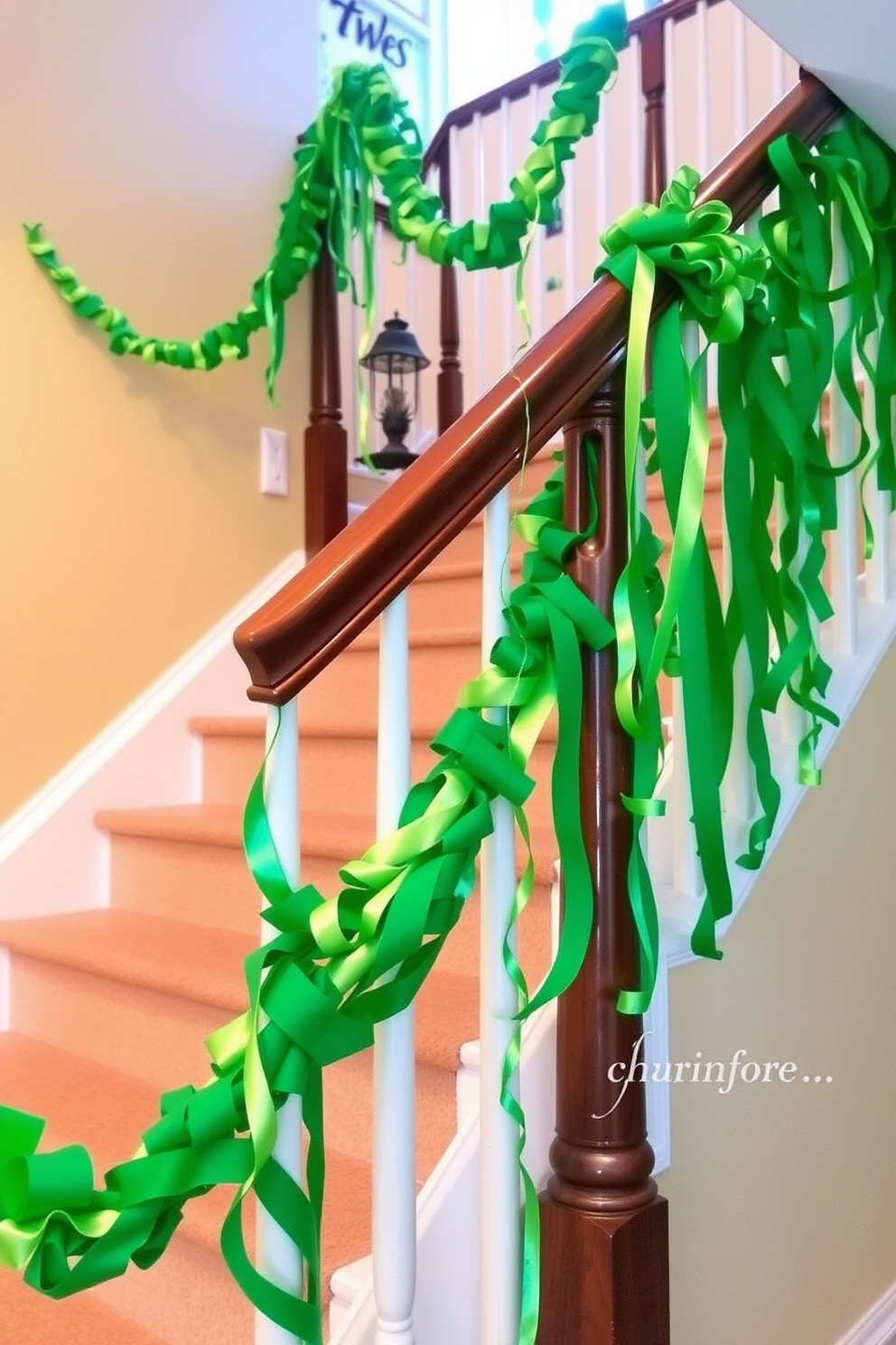 Staircase St Patricks Day Decorating Ideas 23