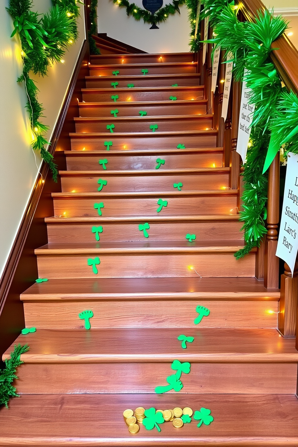 Staircase St Patricks Day Decorating Ideas 5