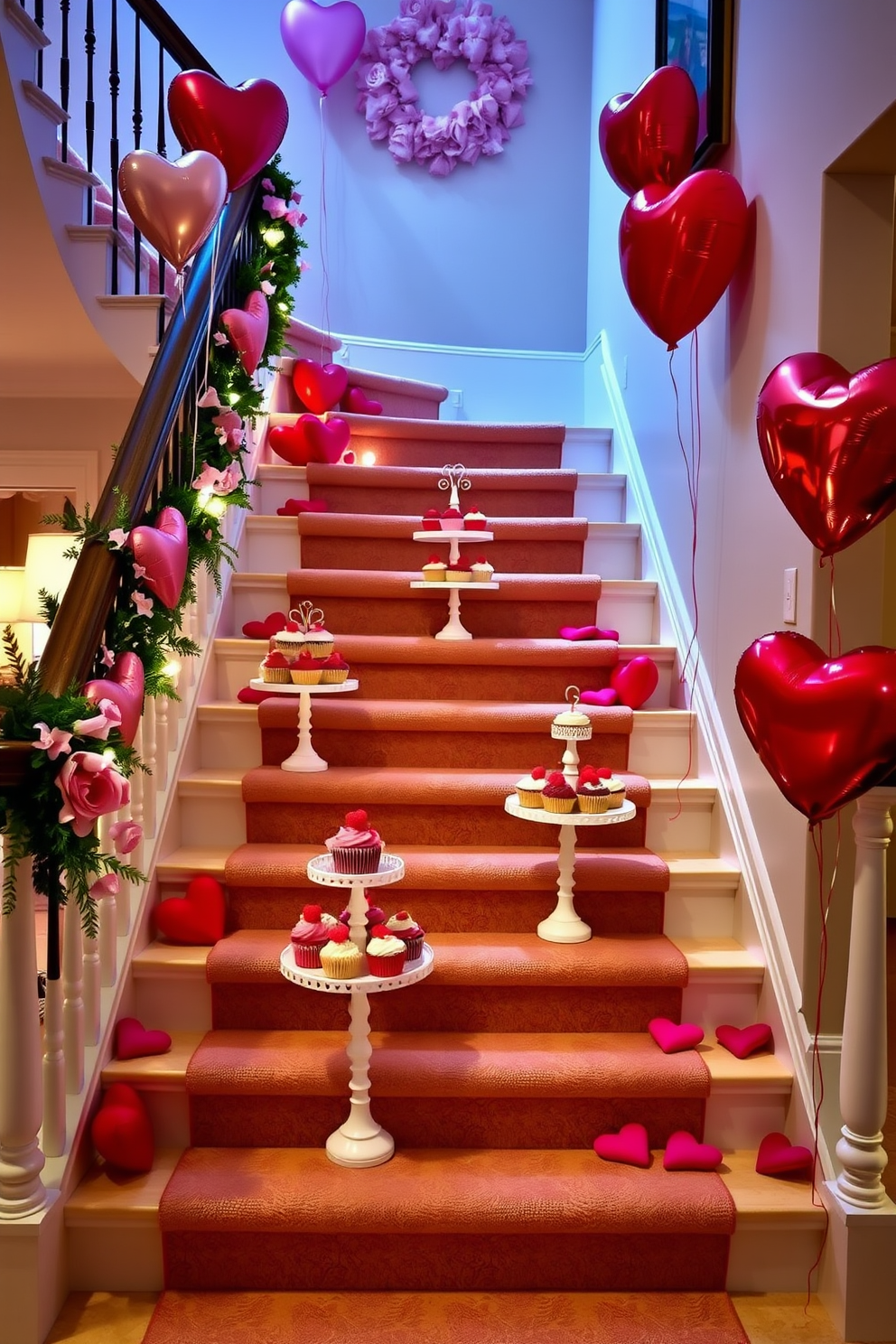 Staircase Valentines Day Decorating Ideas 14