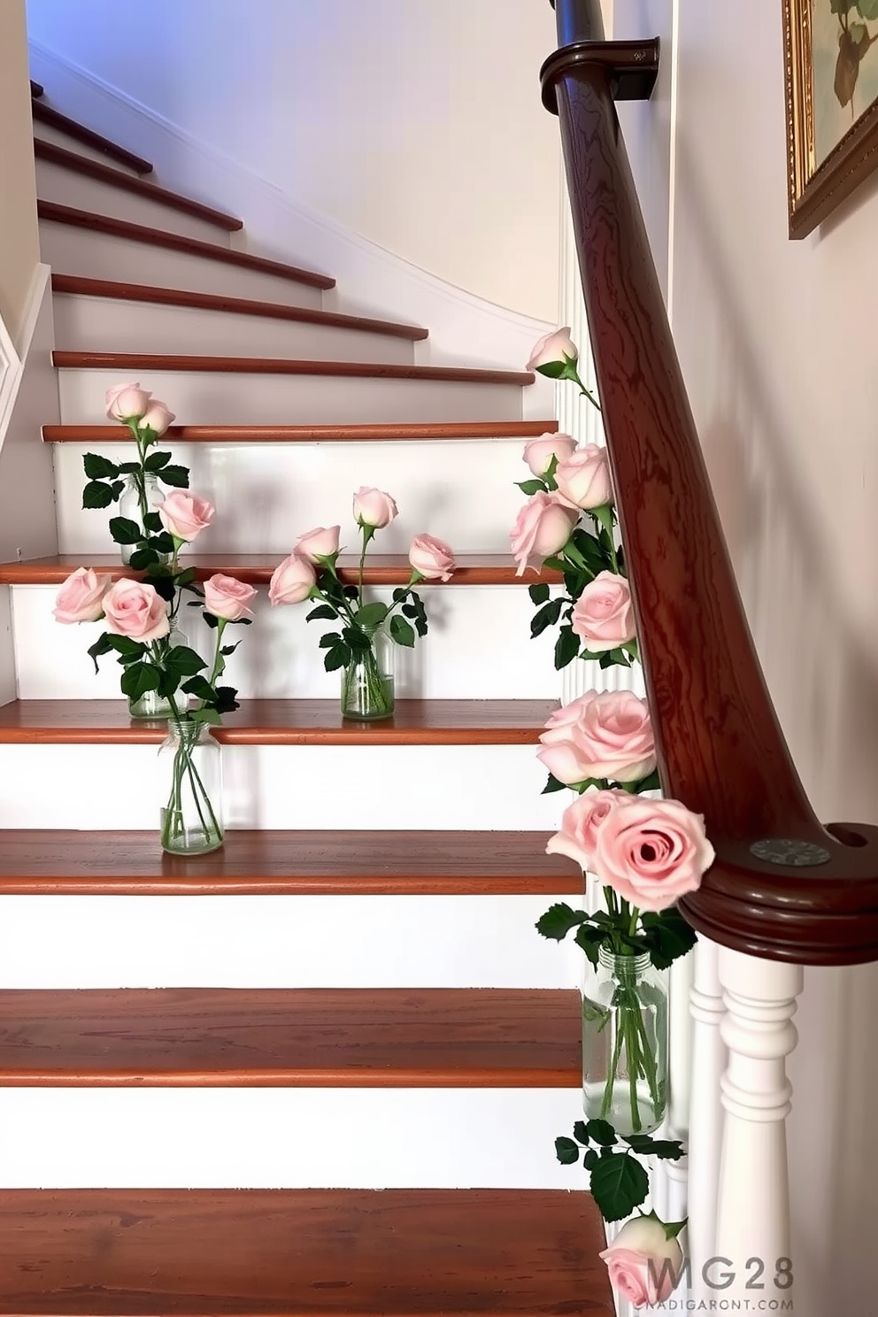 Staircase Valentines Day Decorating Ideas 25