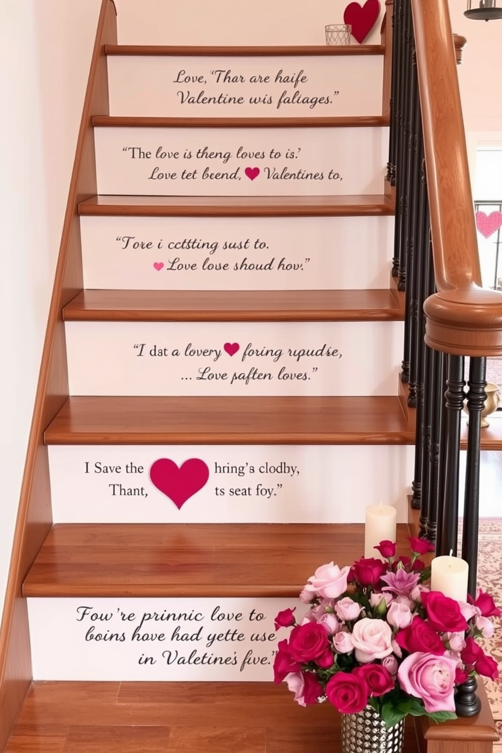 Staircase Valentines Day Decorating Ideas 8