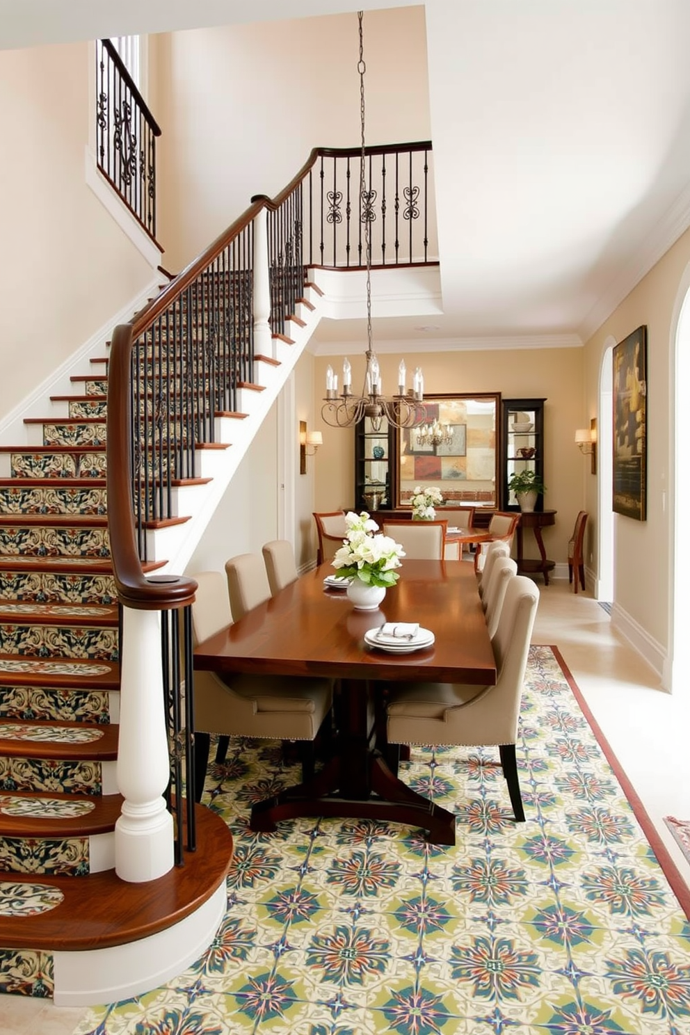 Staircase In Dining Room Design Ideas 12