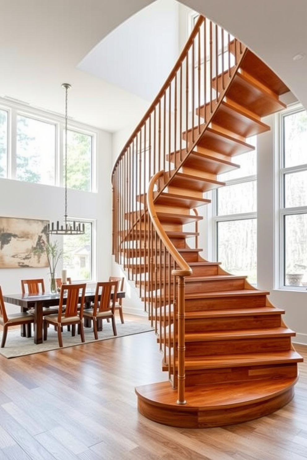 Staircase In Dining Room Design Ideas 23