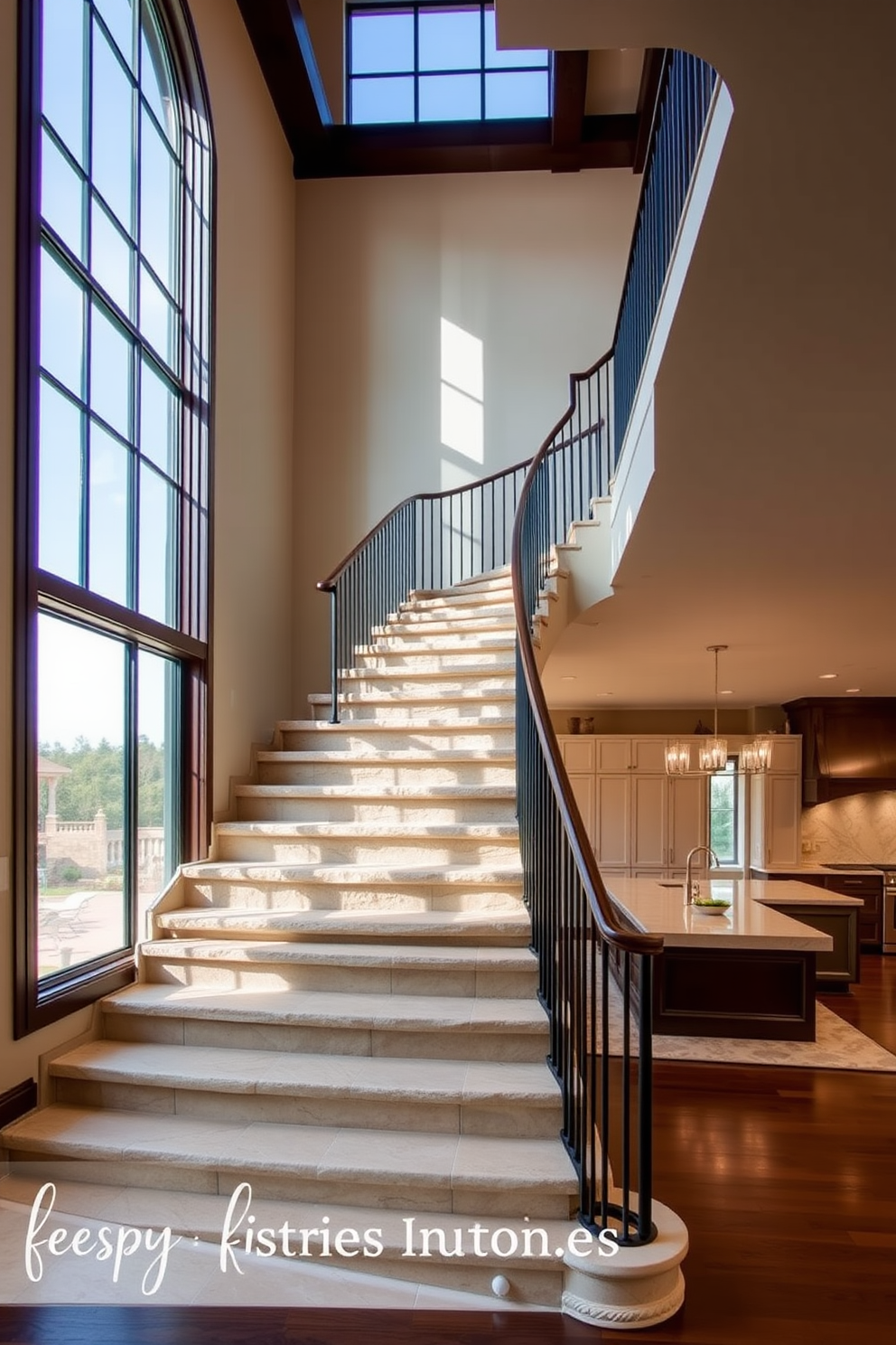 Staircase In Kitchen Design Ideas 24