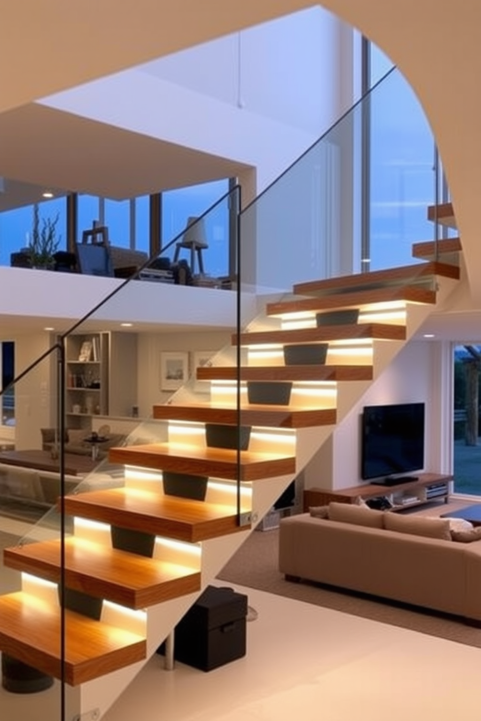 Staircase In Living Room Design Ideas 3