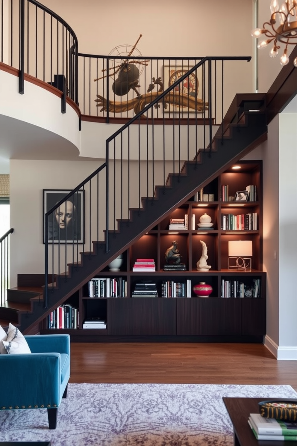 Staircase In Living Room Design Ideas 7