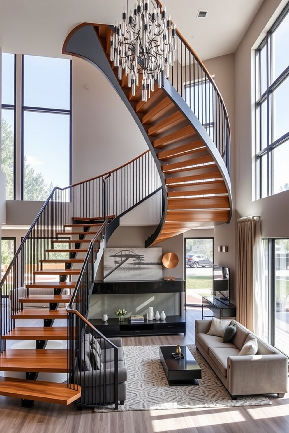 Staircase In Living Room Design Ideas 9