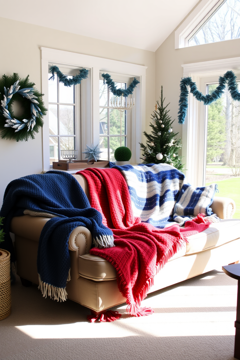 Sunroom Hanukkah Decorating Ideas 1