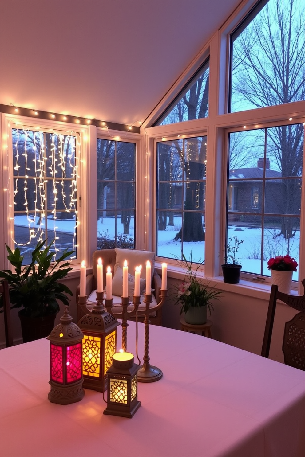 Sunroom Hanukkah Decorating Ideas 15