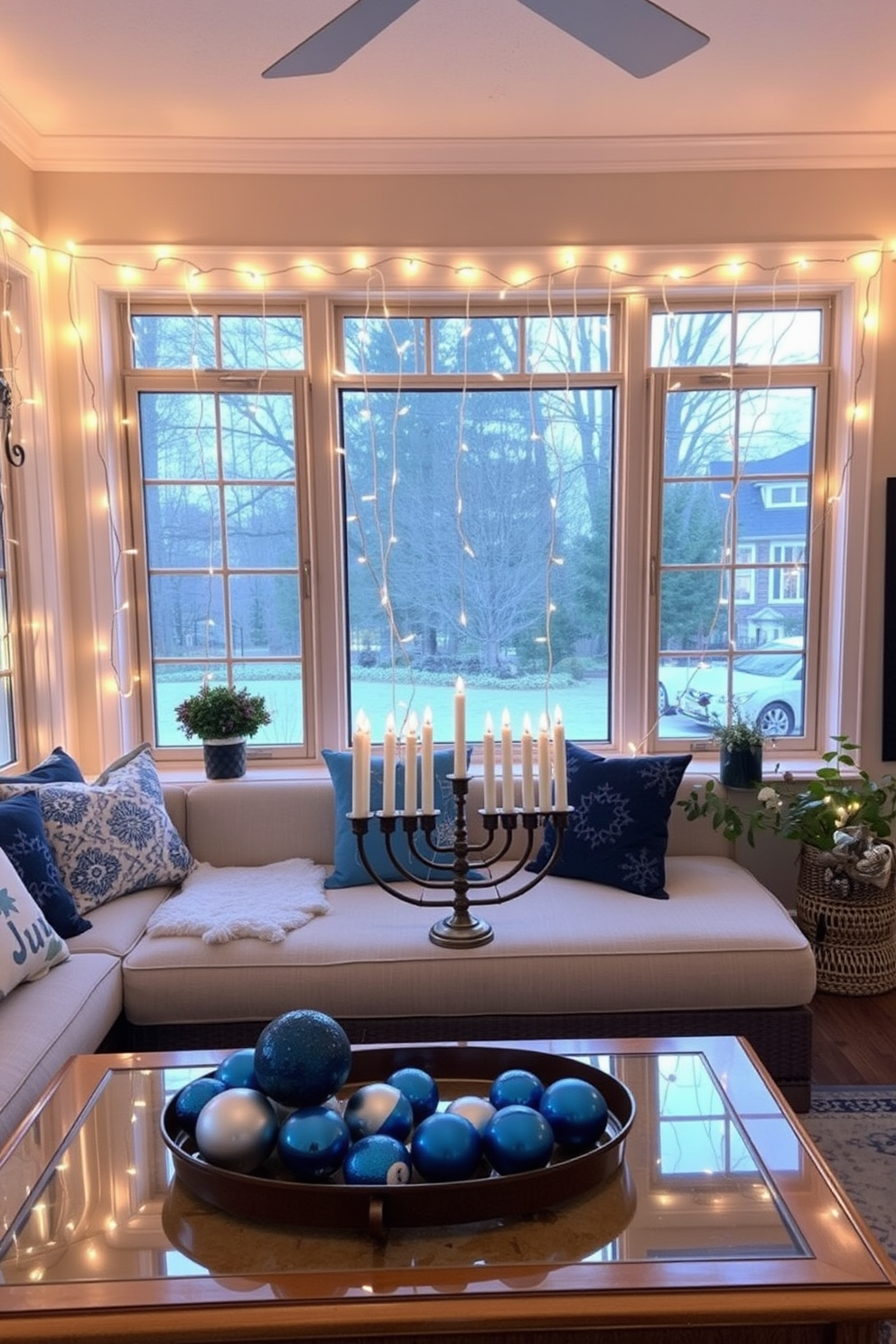 Sunroom Hanukkah Decorating Ideas 2