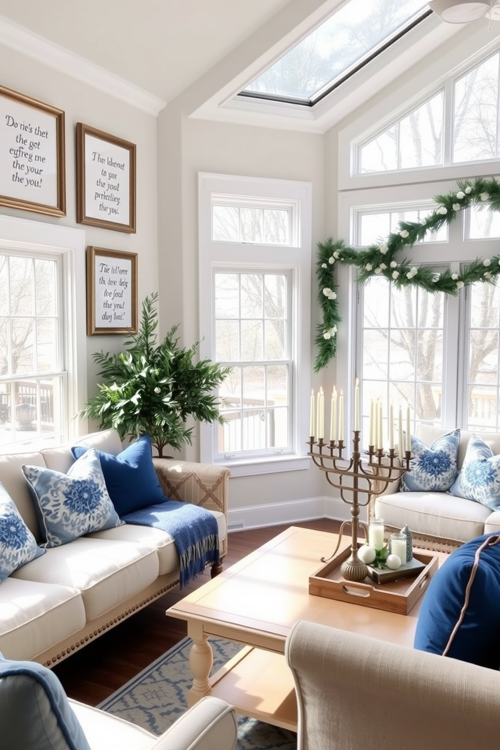 Sunroom Hanukkah Decorating Ideas 30