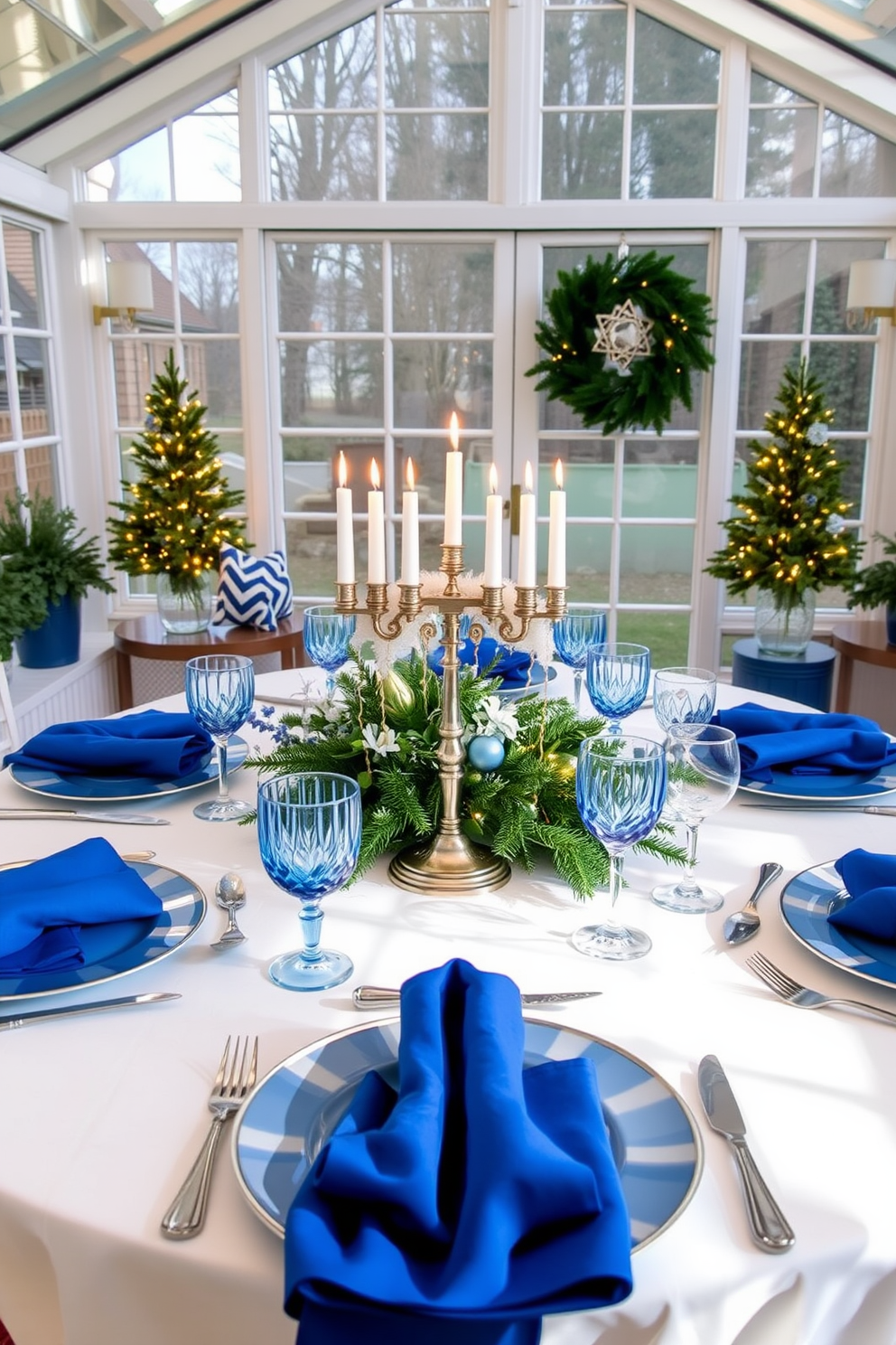 Sunroom Hanukkah Decorating Ideas 5