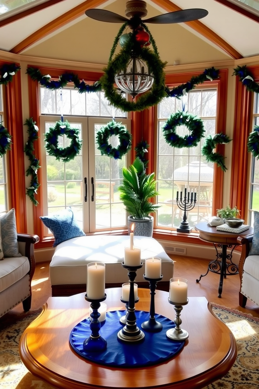 Sunroom Hanukkah Decorating Ideas 8