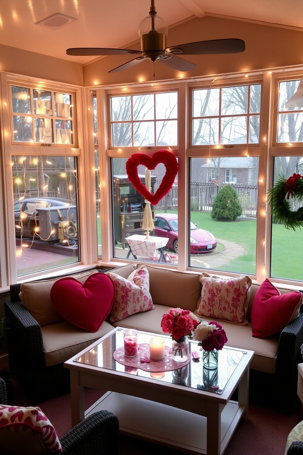 Sunroom Valentines Day Decorating Ideas 13