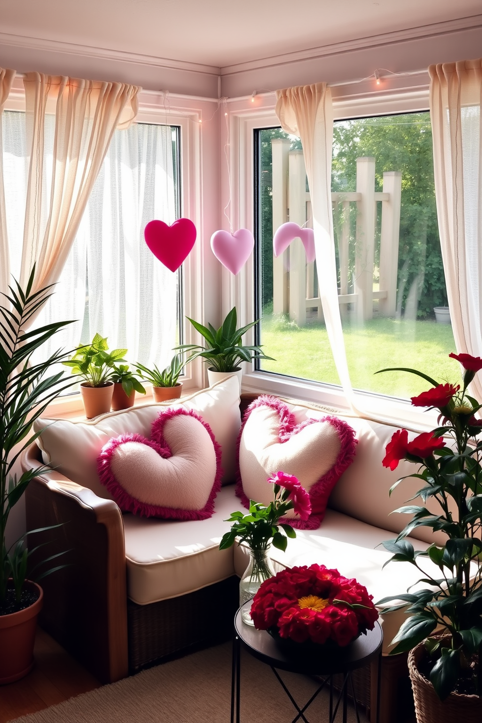 Sunroom Valentines Day Decorating Ideas 16