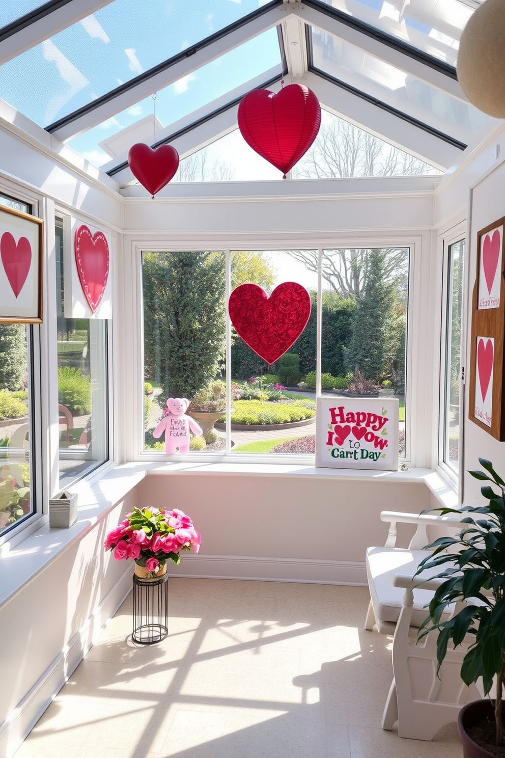 Sunroom Valentines Day Decorating Ideas 17